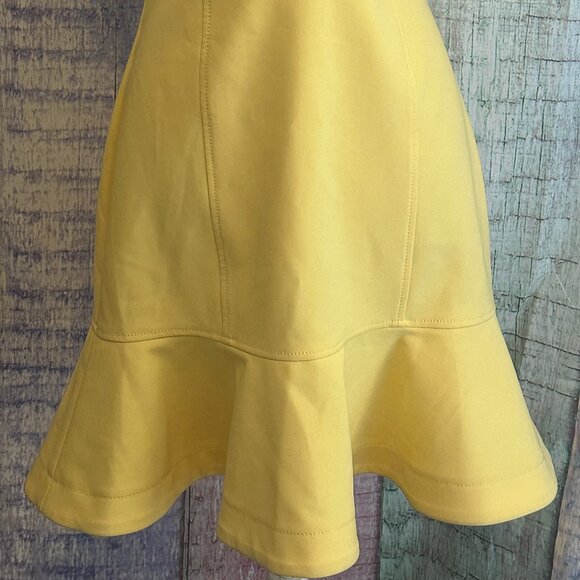 LIKELY Sz 8 Lillie Flounced Bustier Yellow Sweetheart Neckline Mini A-line Dress - Picture 8 of 8